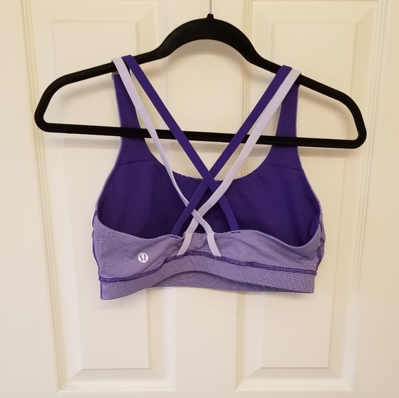 Energy bra, purple micro stripe, size 10 - Picture 2 of 4